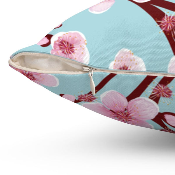 Japanese Cherry Blossom Square Pillow - Southern Candle Studio