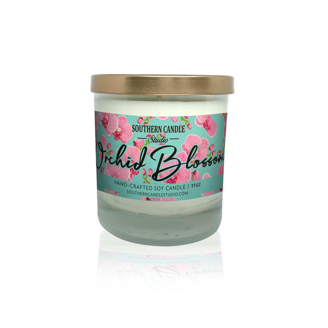 Orchid Blossom Soy Wax Candle 11 oz. - Southern Candle Studio