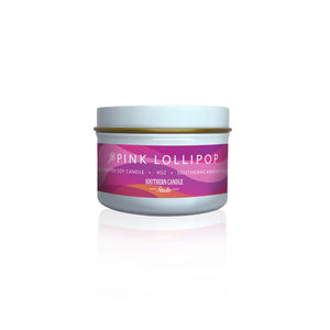 Pink Lollipop Soy Wax Candle 4 oz. - Southern Candle Studio