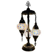 Load image into Gallery viewer, Bellona Boho Handcrafted 3 Tiered Mosaic Table Lamp