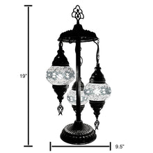 Load image into Gallery viewer, Aphrodite Boho Handcrafted 3 Tiered Mosaic Table Lamp